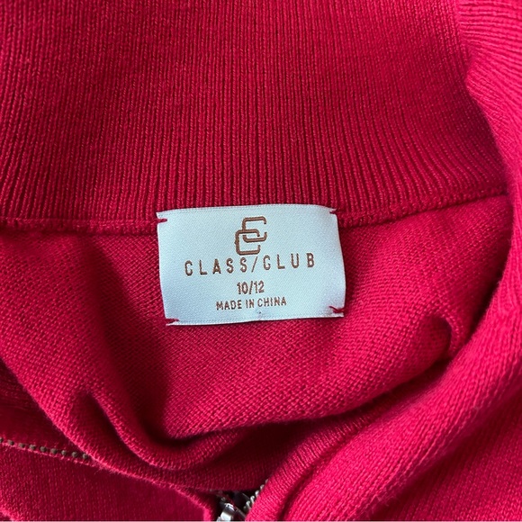 NWOT Class Club Red Mock Neck Pullover Sweater, Size 10-12 Boys - Picture 6 of 7